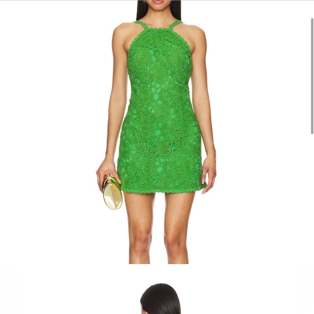 Calisa Mini Dress in Kiwi- AMUR